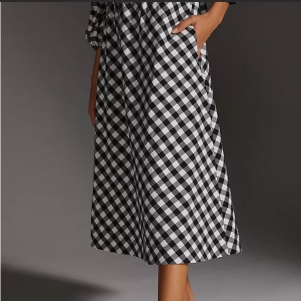 - Maeve black and white gingham skirt Sz Xsmal new